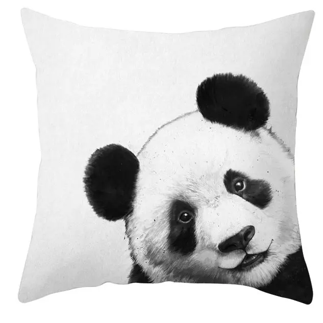Housse de Coussin Cartoon Animal ANIDECOR