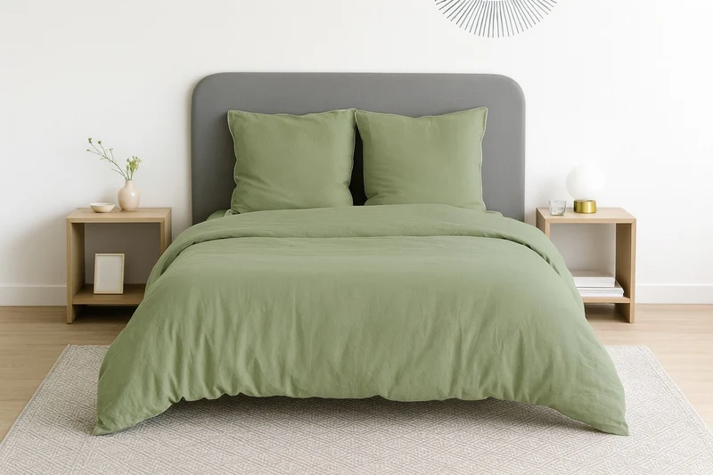 Parure de lit UNI Micro Lavée