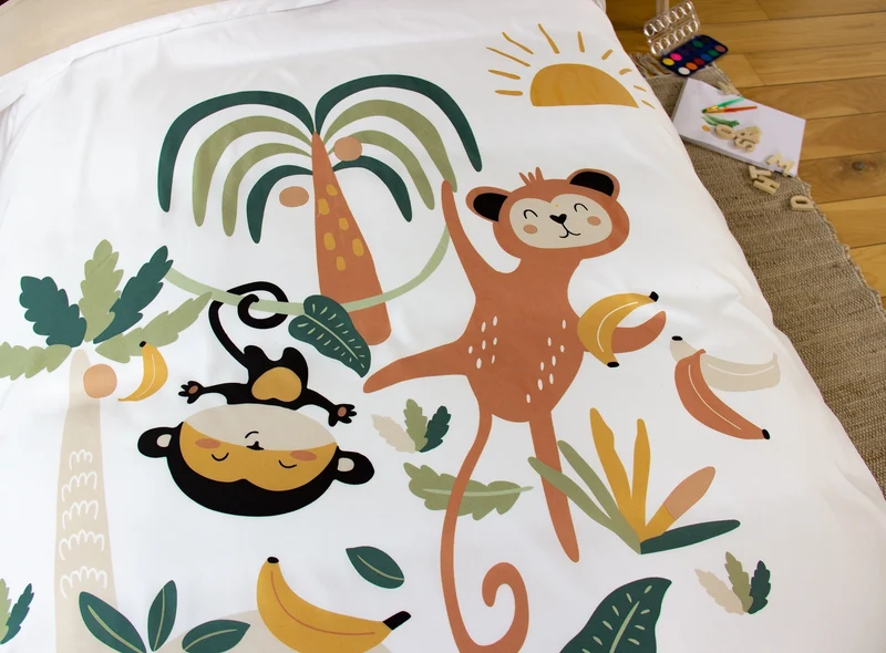 Parure de lit Microfibre Enfant, Blanc, 140x200cm