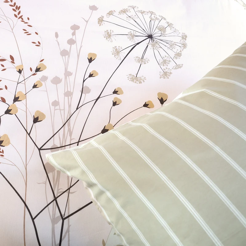 Parure de lit FLEUR ZEN - 100% coton 57 fils/cm²