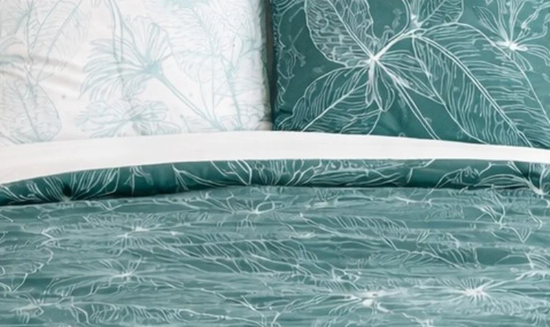 Parure de lit FEUILLAGE Graphique - 100% coton 57 fils/cm²