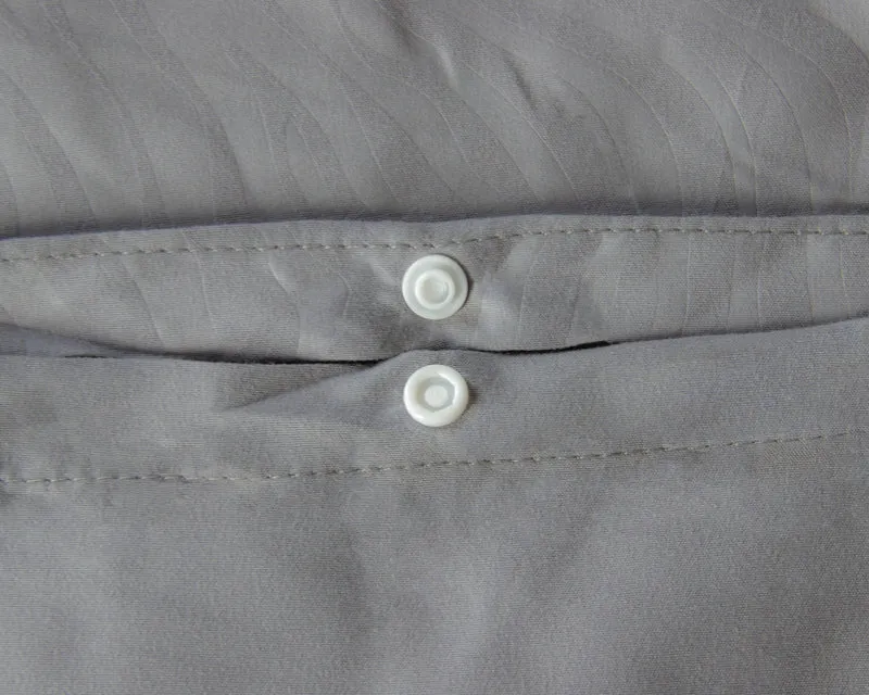 Parure de Lit Microfibre Frappée - Gris