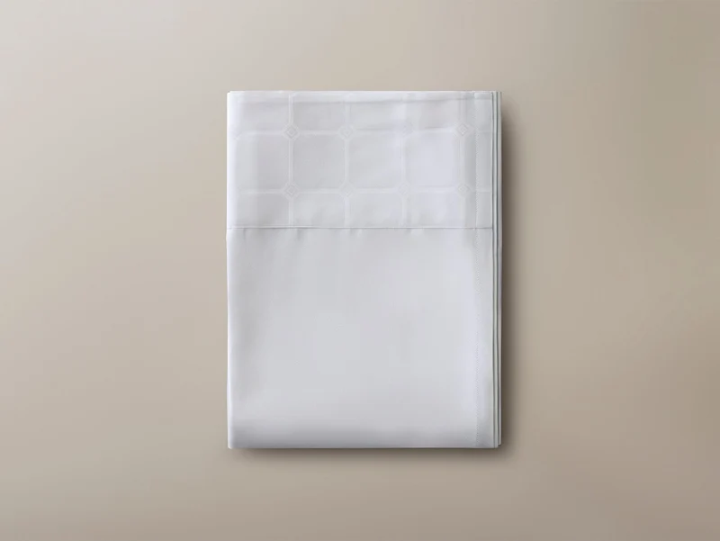 The Trellis Luxury Flat Sheet - White