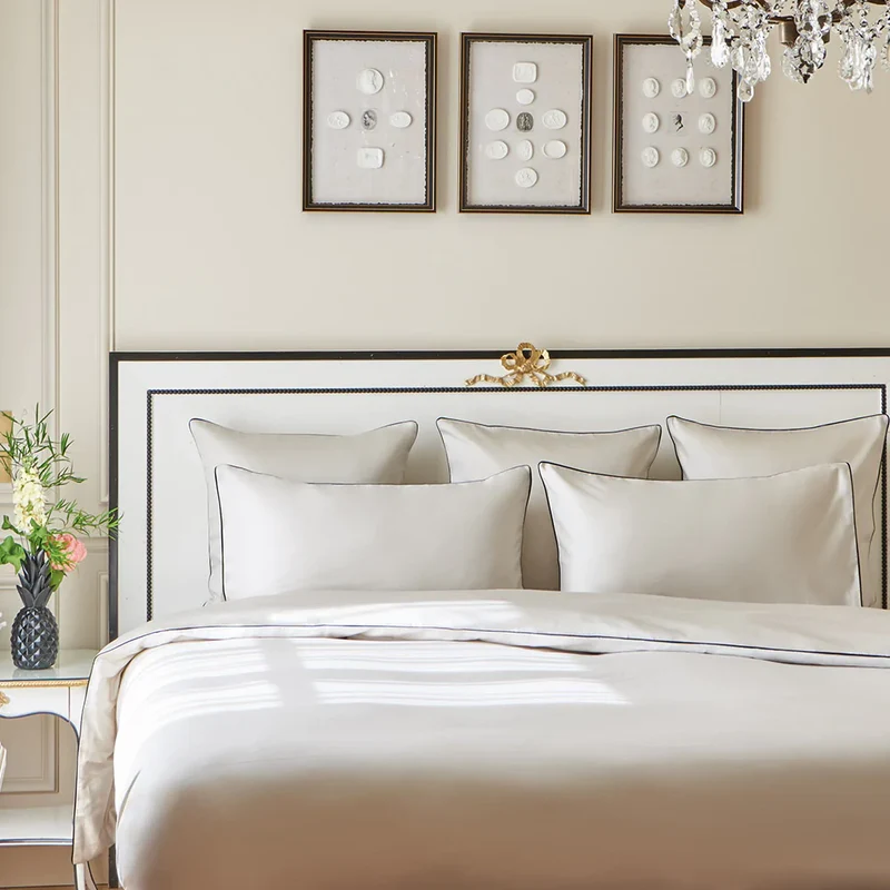 LOT DE DEUX TAIES TOKYO SATIN COTON BLANC 300TC