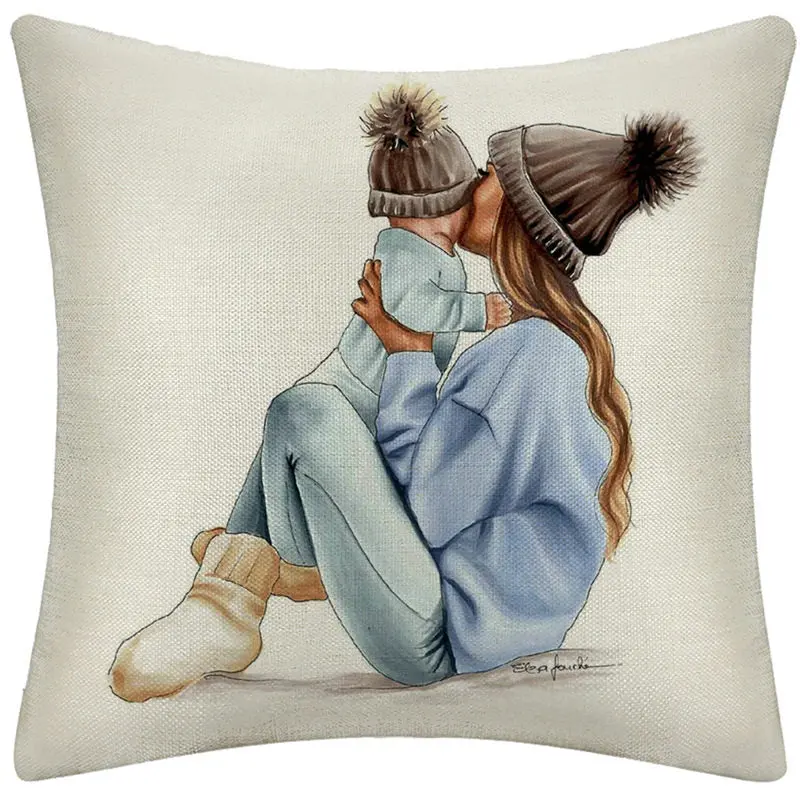 Housse de Coussin Lin Cartoon LINMO