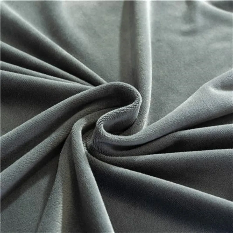 Housse de Canapé d'Angle Velours Gris