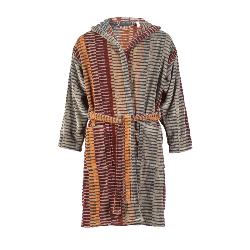 Accappatoio con Cappuccio victory boulevard Moderno in Spugna 380 gr/mq