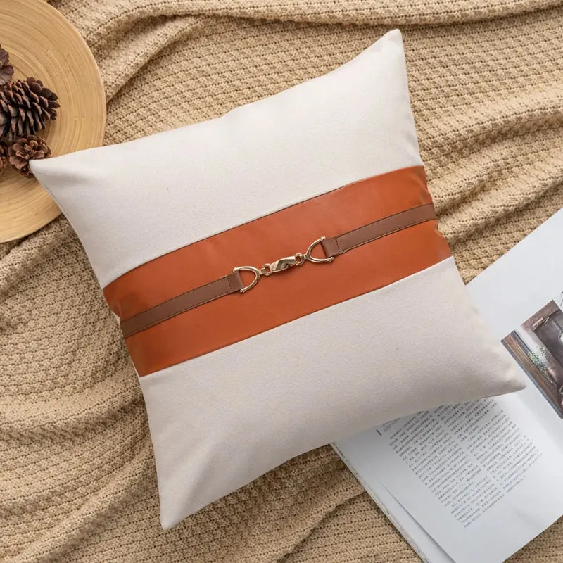 Housse de Coussin Simili-Cuir ELETTA
