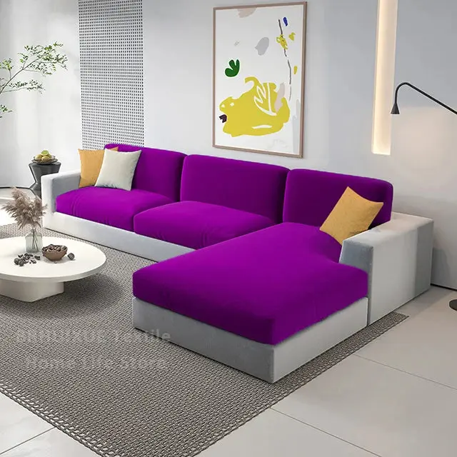 Housse d'assise canapé velours