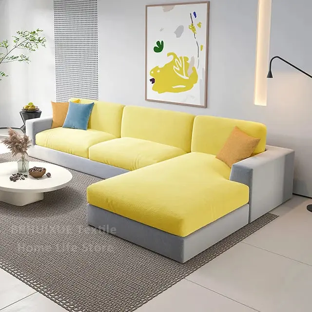 Housse d'assise canapé velours