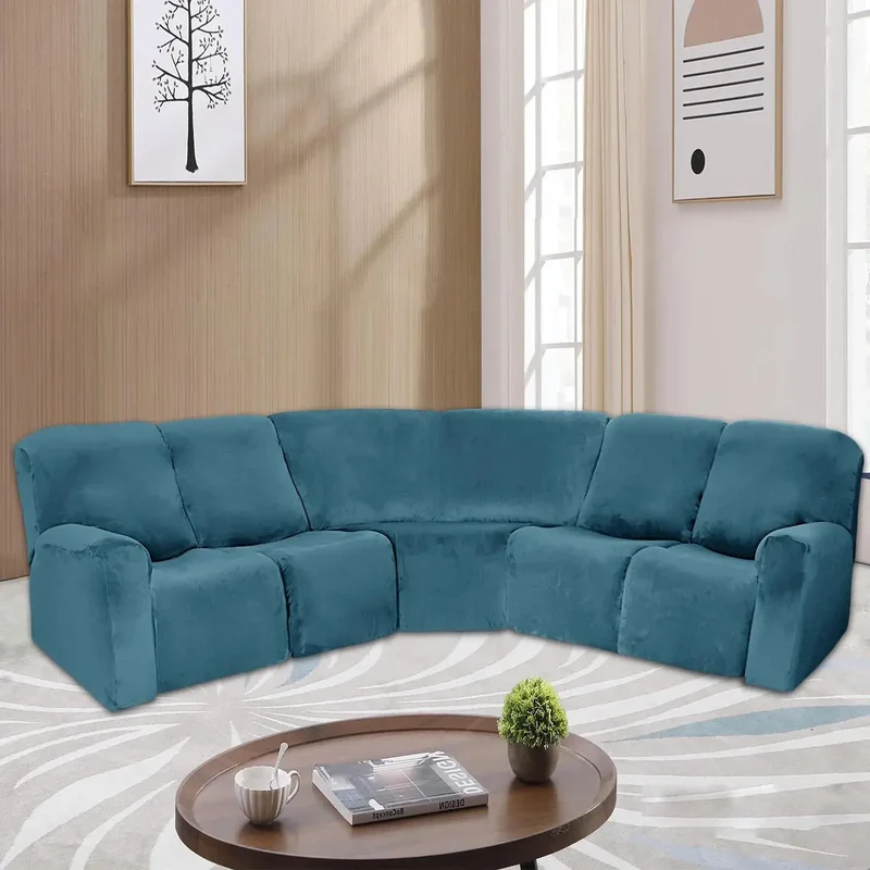 Housse Canapé d'Angle 5 Places COUVSOFT