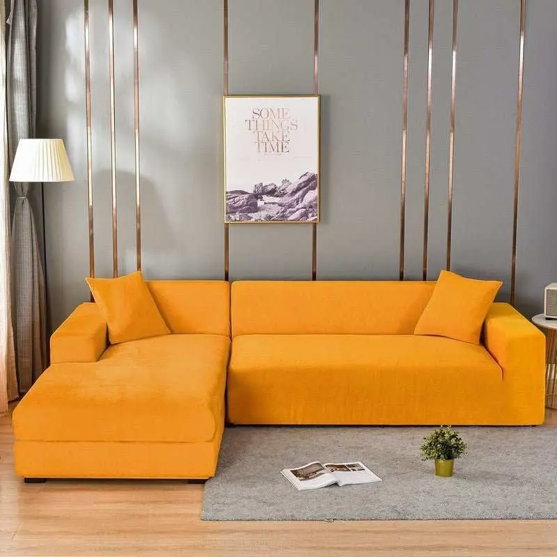 Housse de coussin, accessoire pour housse de canapé d'angle style velours MAKITA