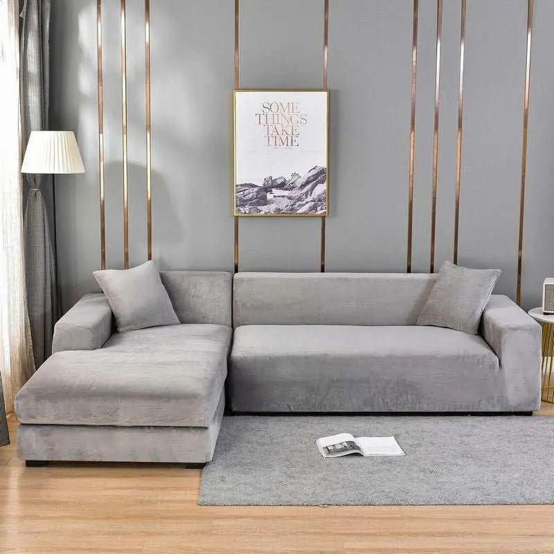 Housse de coussin, accessoire pour housse de canapé d'angle style velours MAKITA