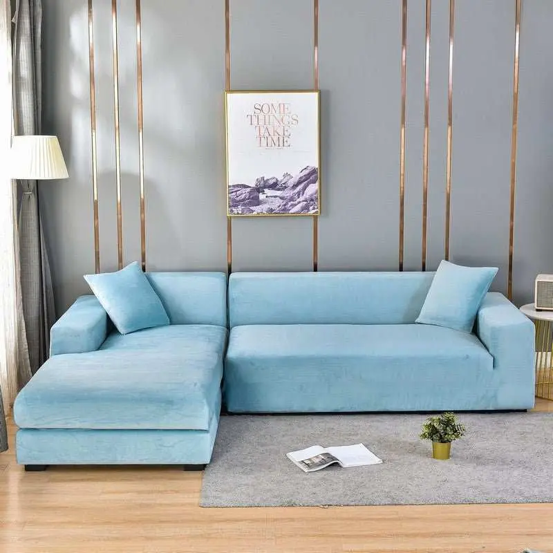 Housse de coussin, accessoire pour housse de canapé d'angle style velours MAKITA