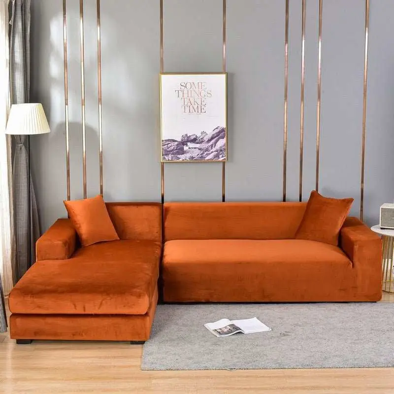 Housse de coussin, accessoire pour housse de canapé d'angle style velours MAKITA