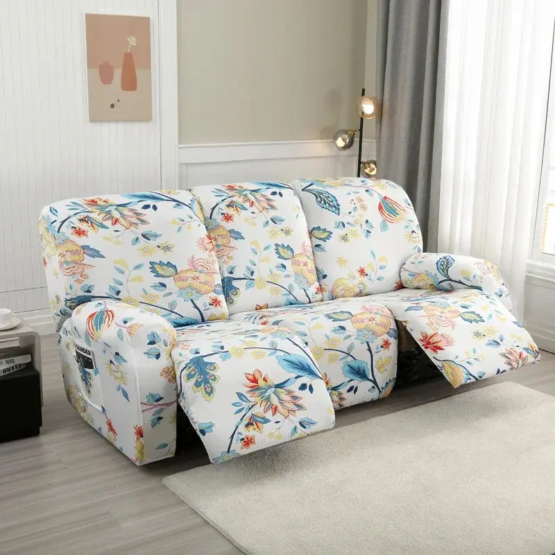 Housse de canapé inclinable à fleurs nordiques BANOUMGA