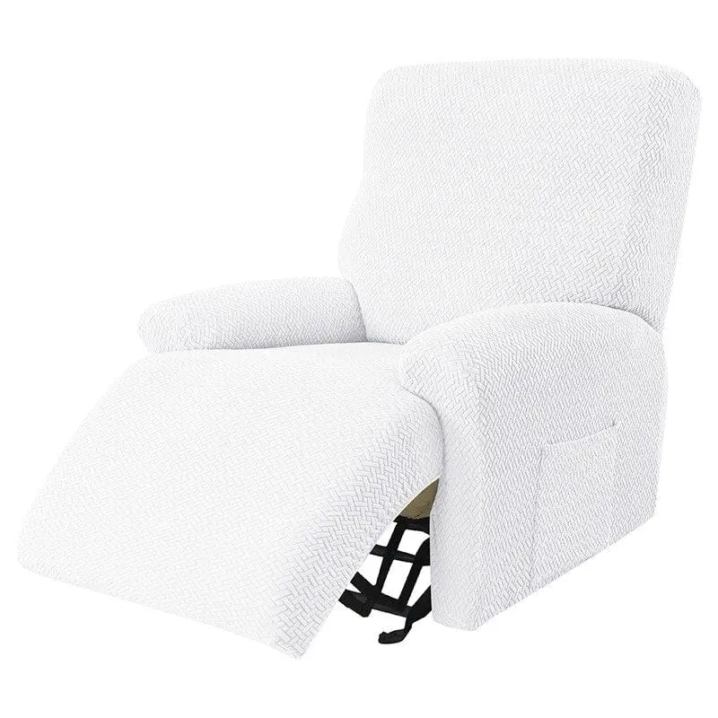 NOGENT - Housse de fauteuil et canapé de relaxation avec partie inclinable en tissu jacquard