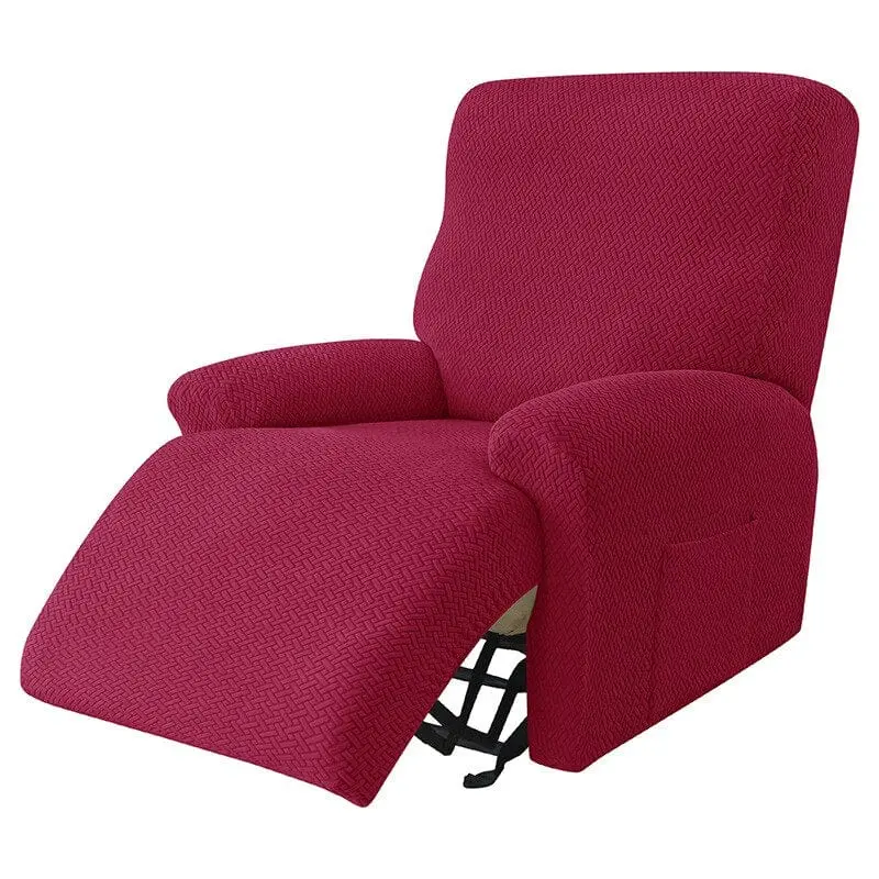 NOGENT - Housse de fauteuil et canapé de relaxation avec partie inclinable en tissu jacquard