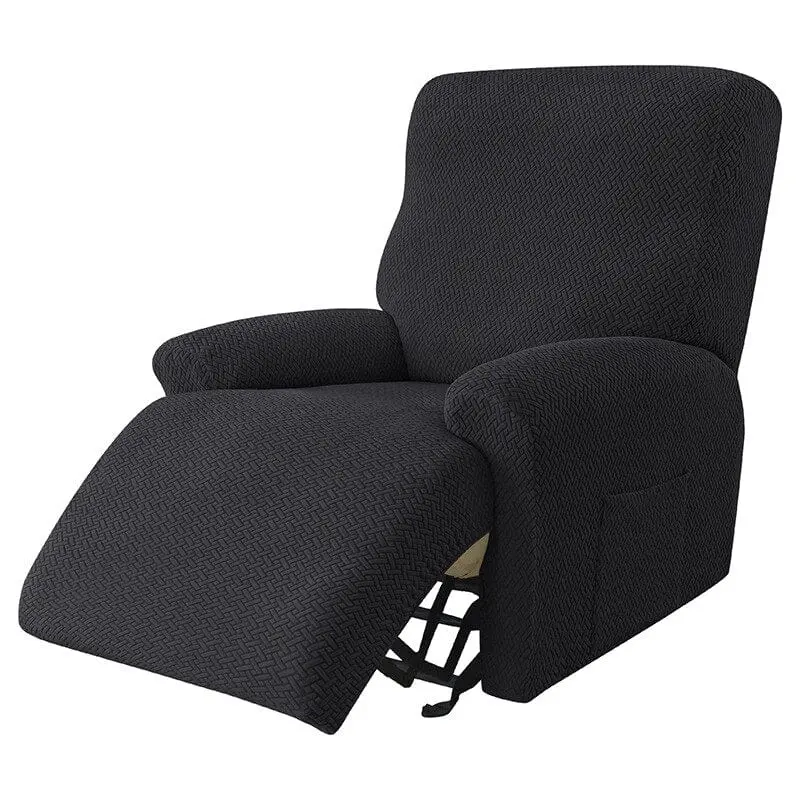 NOGENT - Housse de fauteuil et canapé de relaxation avec partie inclinable en tissu jacquard