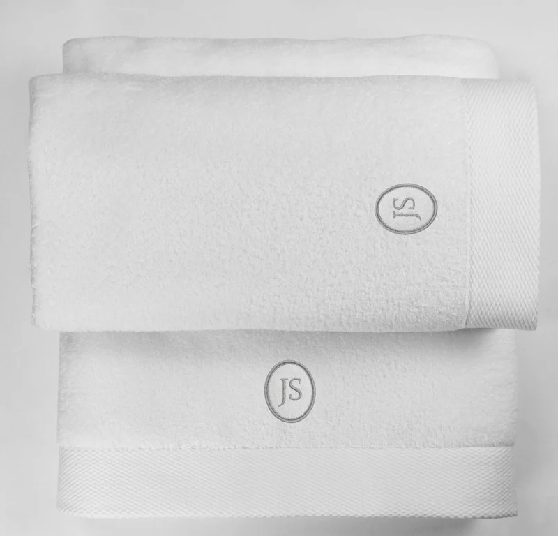 LOT ÉPONGE 2 SERVIETTES ET 2 CARRÉS ROYALE PERSONNALISABLES