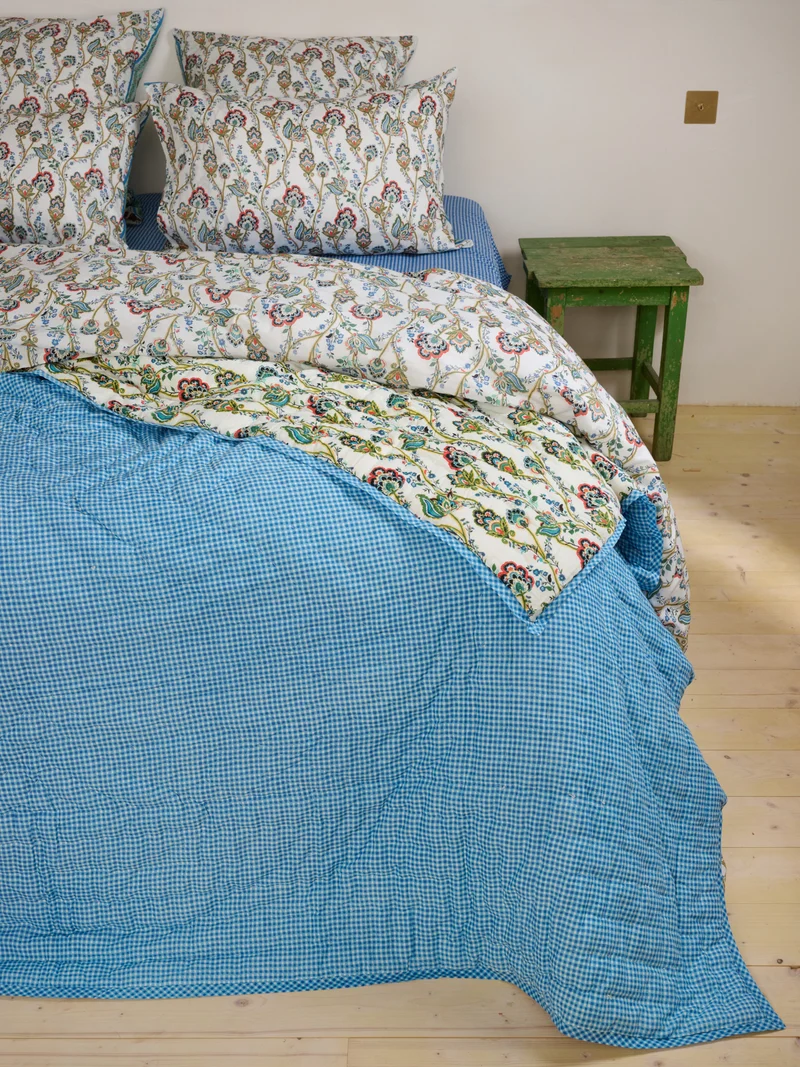 Plaid matelassé réversible