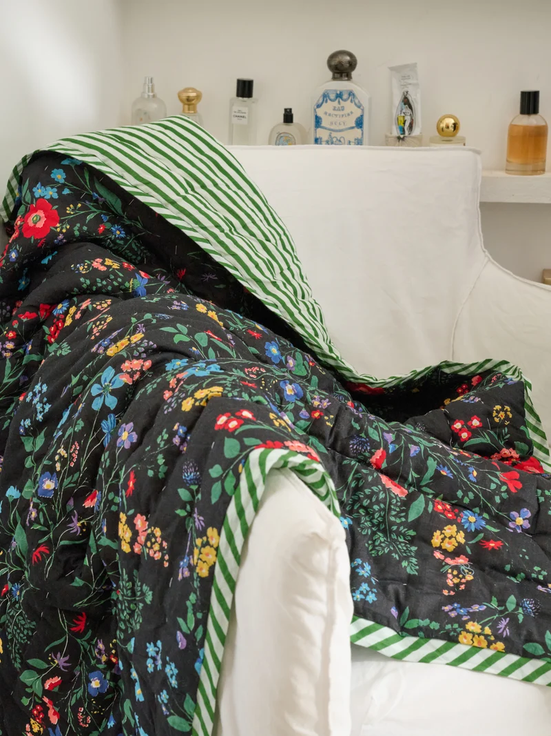 Plaid matelassé réversible