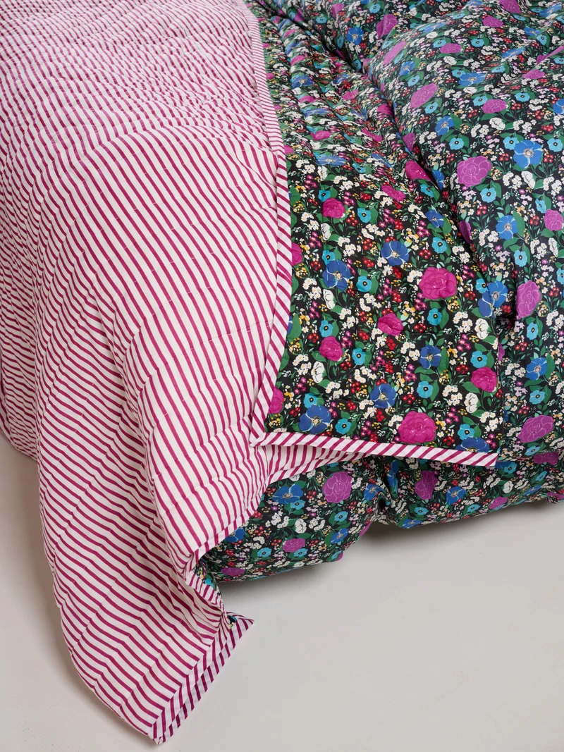 Plaid matelassé réversible