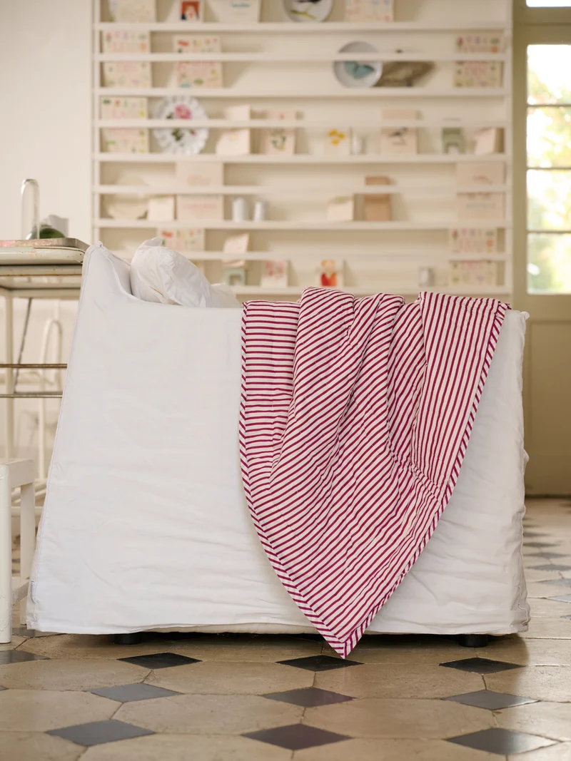 Plaid matelassé réversible