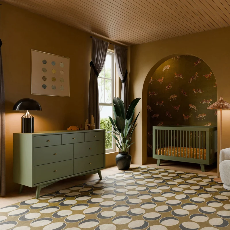 Couchette Convertible 3 en 1 Hudson - Olive