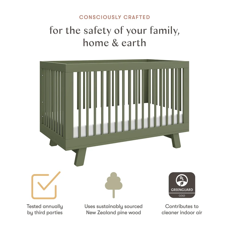 Couchette Convertible 3 en 1 Hudson - Olive