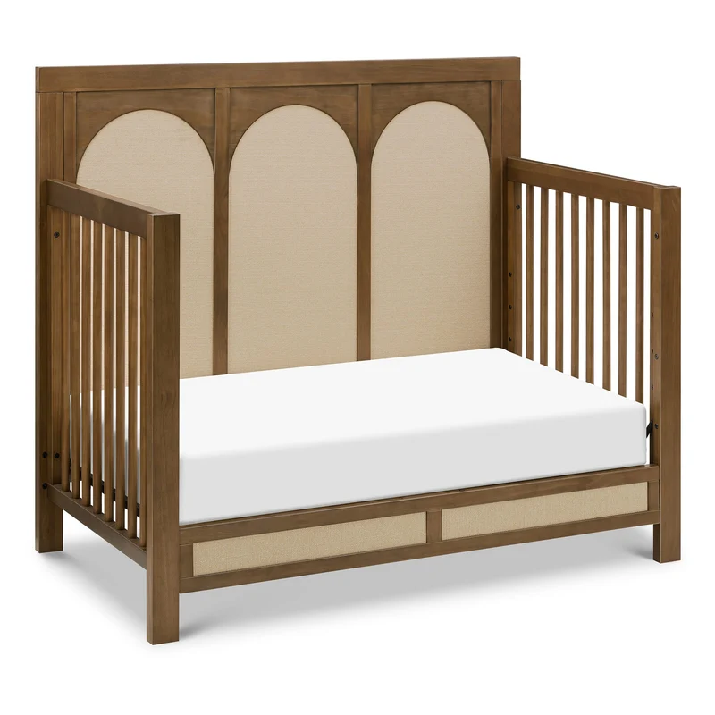 Couchette Convertible 4-en-1 Eloise - Noyer et Tissu Eco-Weave