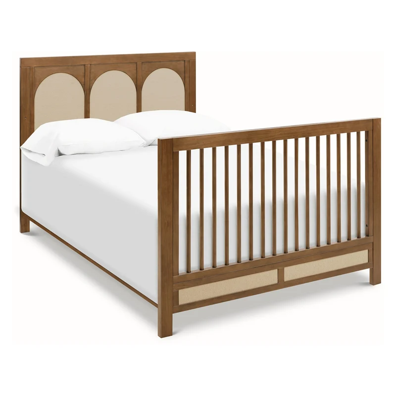 Couchette Convertible 4-en-1 Eloise - Noyer et Tissu Eco-Weave