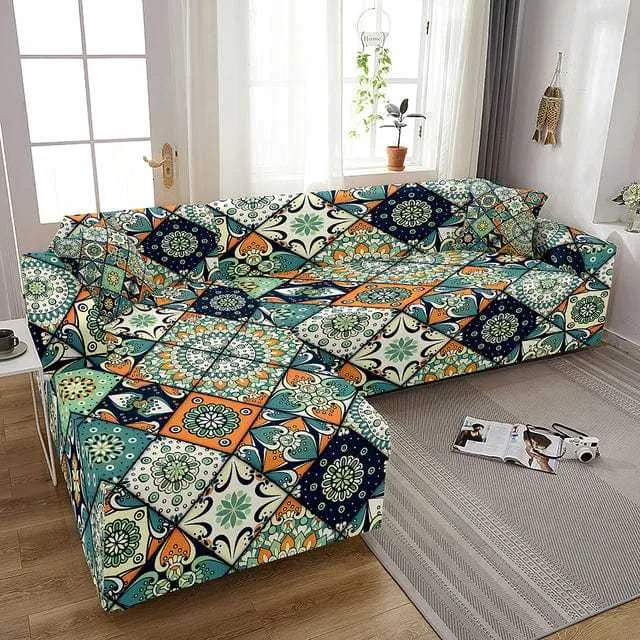 Housse canapé d'angle POMFLOM