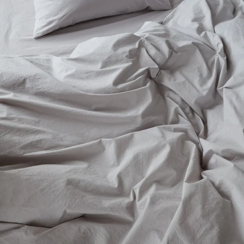 Housse de couette en percale de coton - Gris Pavot
