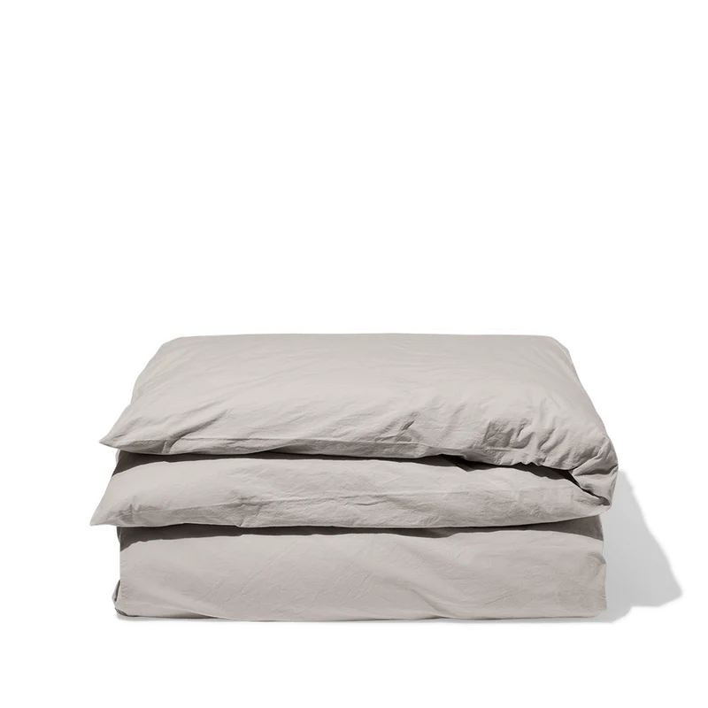 Housse de couette en percale de coton - Gris Pavot