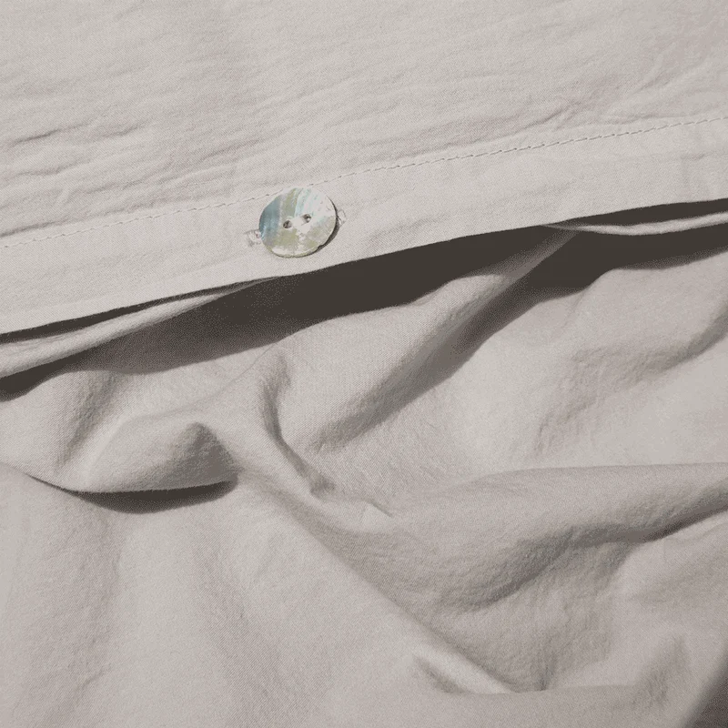 Housse de couette en percale de coton - Gris Pavot
