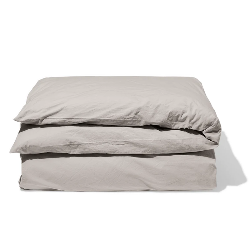 Housse de couette en percale de coton - Gris Pavot