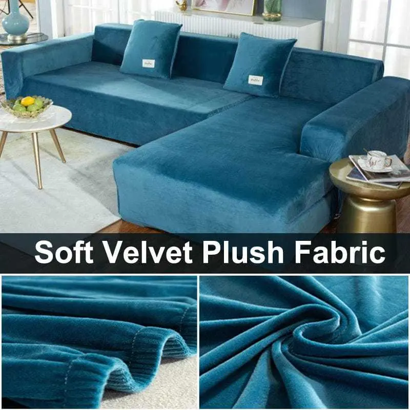 Housse canapé d'angle ou canapé en L BLUEPLUSH