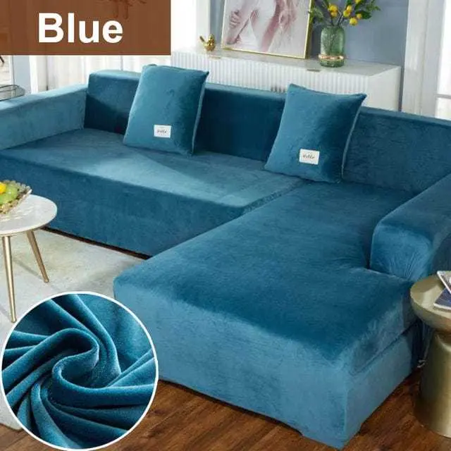 Housse canapé d'angle ou canapé en L BLUEPLUSH