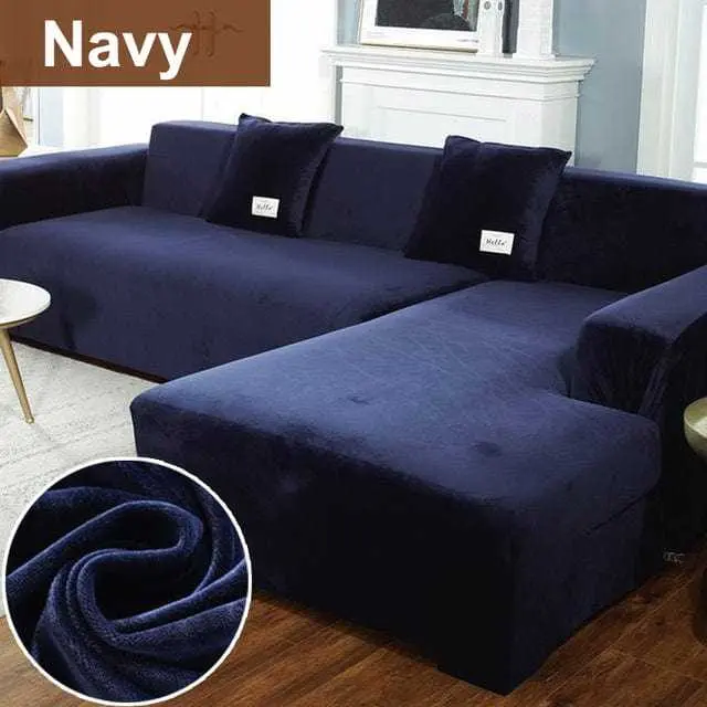 Housse canapé d'angle ou canapé en L BLUEPLUSH