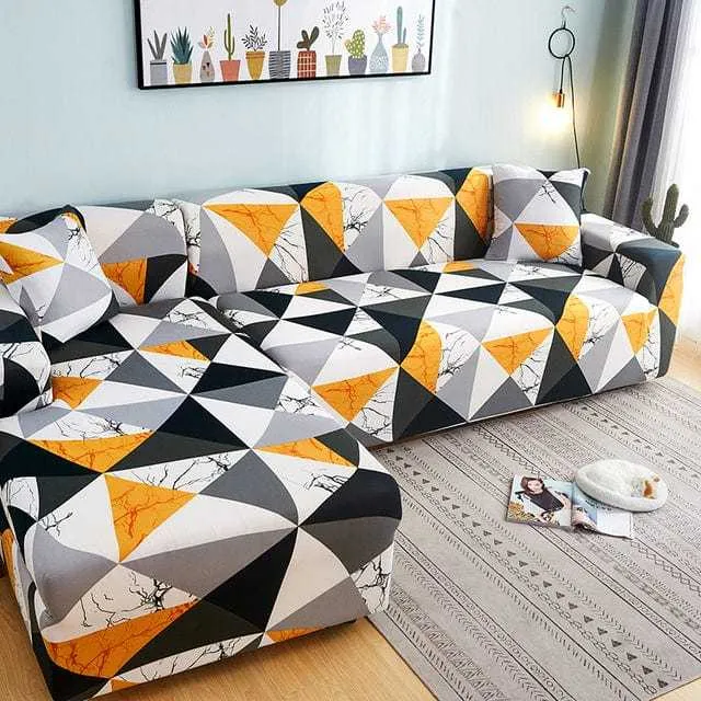 Housse canapé d'angle WHITEFLOW