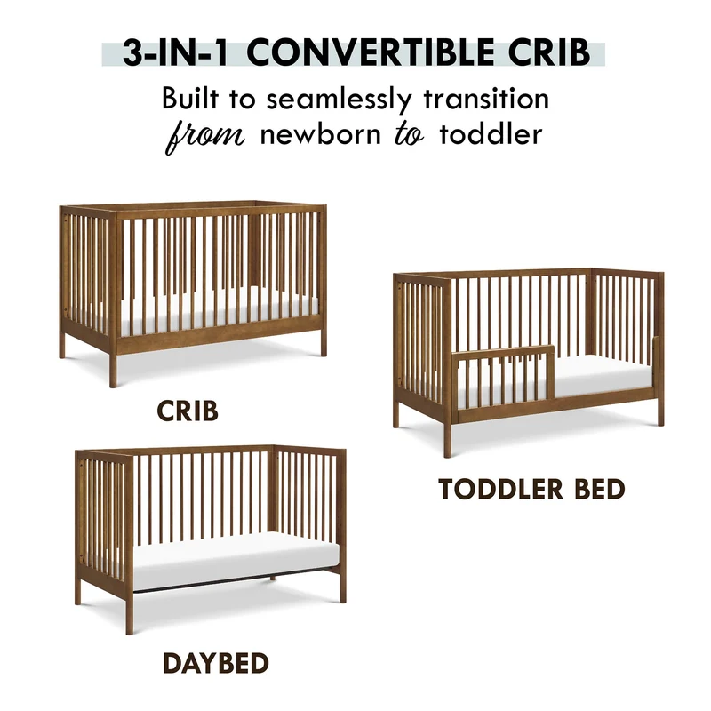 Couchette Convertible 3-en-1 Birdie - Noyer