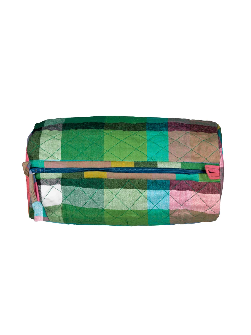 Trousse de toilette matelassée ronde
