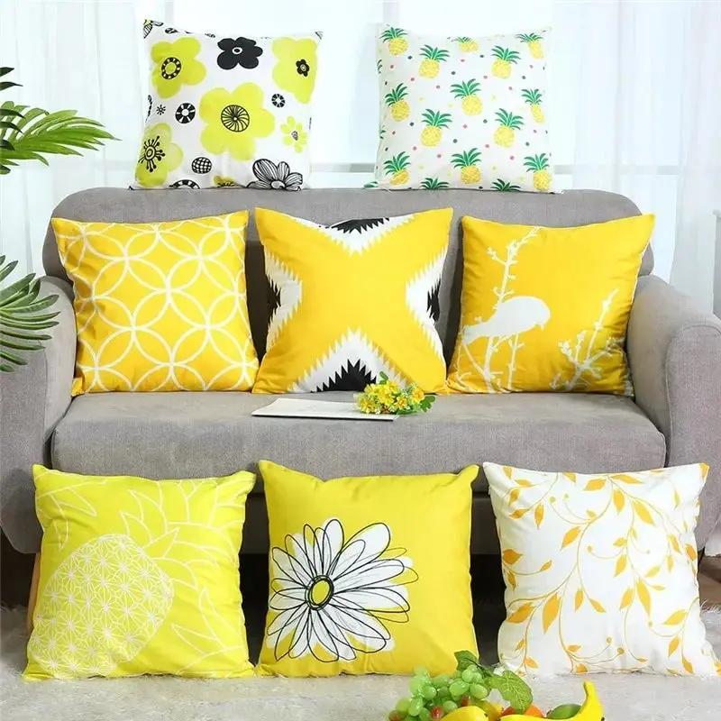 Housse coussin canapé Iris