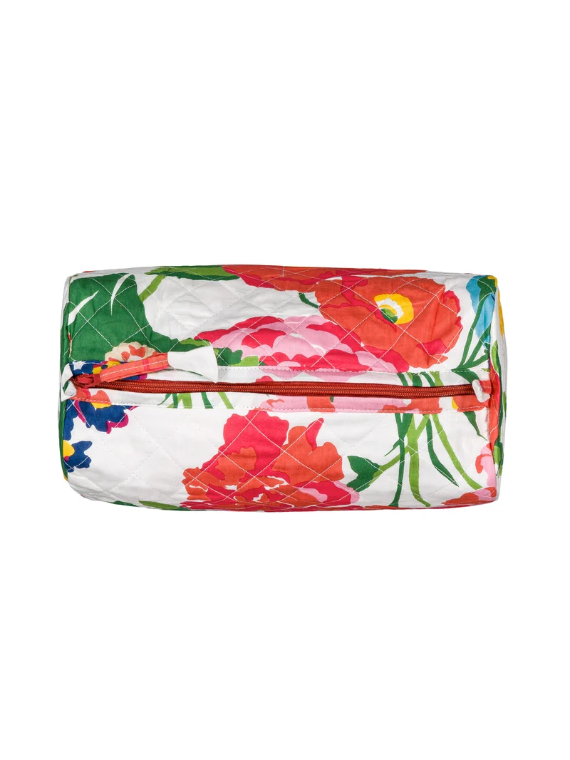 Trousse de toilette matelassée ronde
