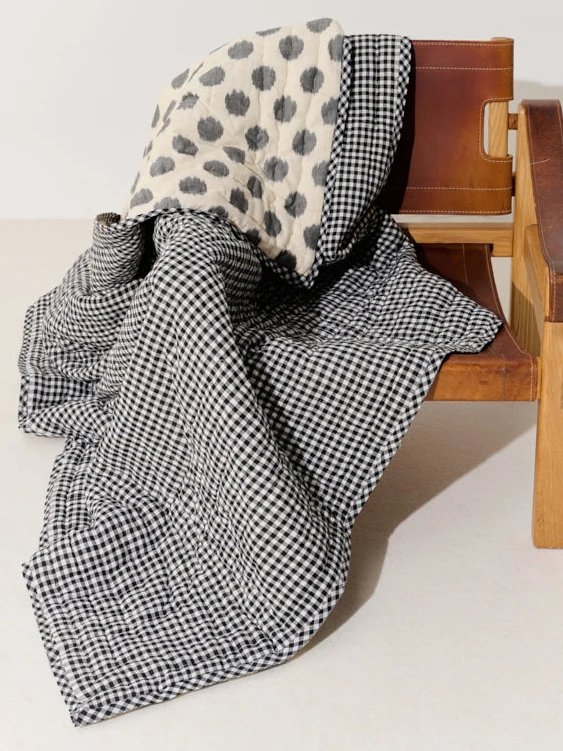 Plaid matelassé réversible