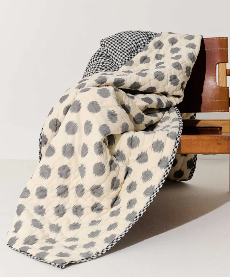 Plaid matelassé réversible