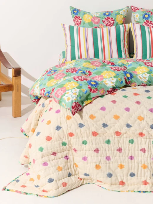 Plaid matelassé réversible