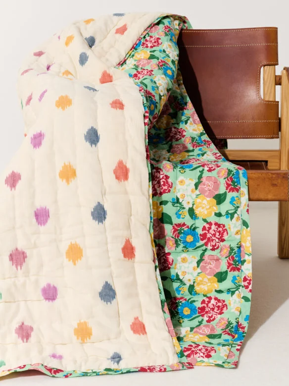 Plaid matelassé réversible