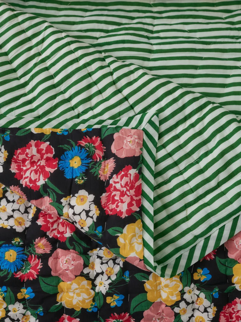 Plaid matelassé réversible